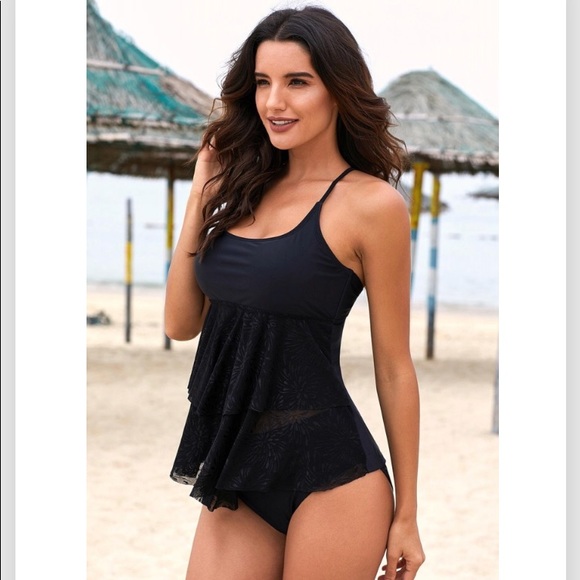 Layered Ruffle Top Tankini - Picture 1 of 4